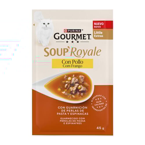 Alimento h&uacute;medo para gato Soup Time con buey y pollo FELIX 6x48g image number