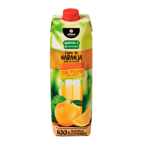 ZUMO NARANJA EXPRIMIDA ALTEZA CON PULPA 1L image number
