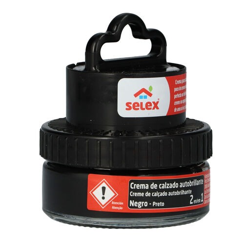 CREMA CALZADO AUTOBRILLANTE + ESPONJA NEGRO SELEX 50ml image number