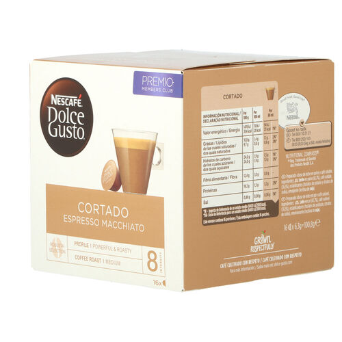 Caf&eacute; DOLCE GUSTO cortado 16 c&aacute;psulas image number