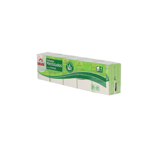 PAÑUELOS DE PAPEL MINI MENTOLADO SELEX PAQUETE 10uds image number