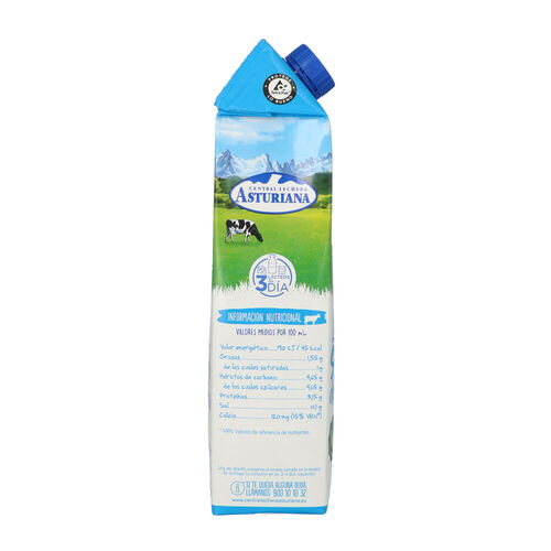 LECHE SEMIDESNATADA CENTRAL LECHERA ASTURIANA 1L image number