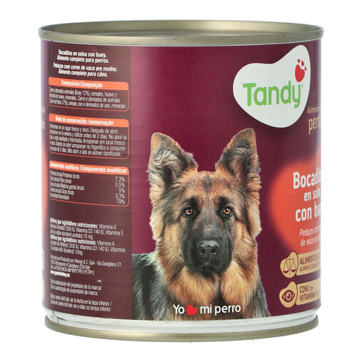 ALIMENTO PARA PERROS BOCADITOS CON BUEY TANDY 720g image number