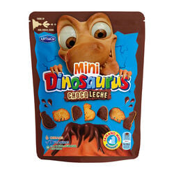 Galletas Mini DINOSAURUS chocolate con leche ARTIACH 100g