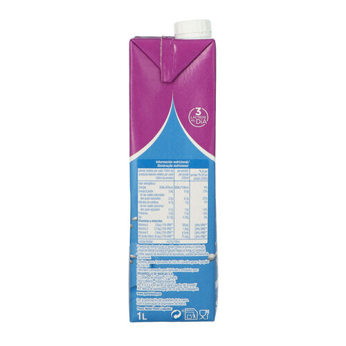 LECHE ENTERA SIN LACTOSA ENRIQUECIDA EN VITAMINAS A D E Y B9. UHT image number