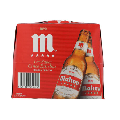 CERVEZA MAHOU 5 ESTRELLAS 12x25cl image number