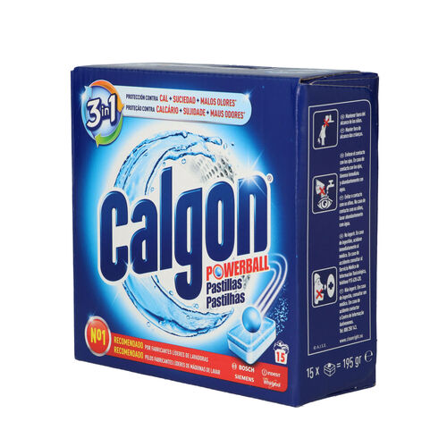 CALGON ANTICAL LAVADORA PASTILLAS 15 PASTILLAS image number