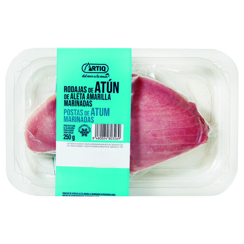 Rodajas de at&uacute;n de aleta amarilla marinadas ARTIQ 250g image number