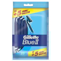 MAQUINILLA DE AFEITAR DESECHABLE GILLETTE BLUE II PACK 15 + 5uds