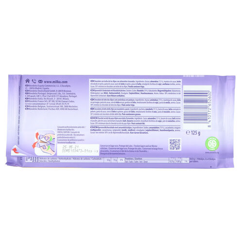 CHOCOLATE MILKA ALMENDRA 125g image number