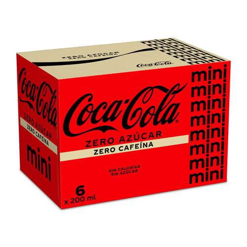 COCA COLA ZERO ZERO LATA 6X200ml image number