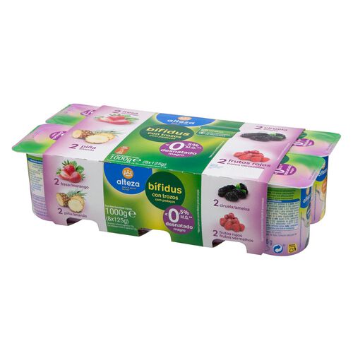 YOGUR ALTEZA BIFIDUS 0% FRUTA 8X125g image number