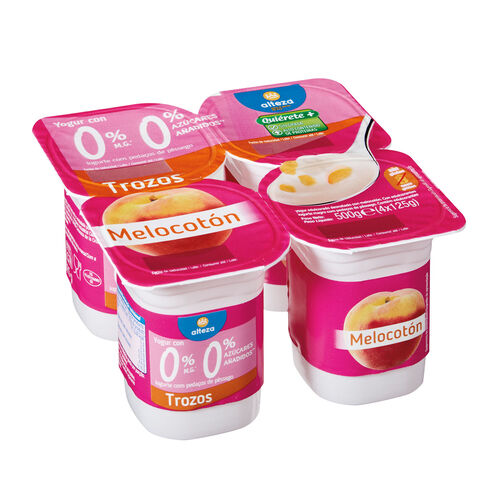 Yogur 0% con melocot&oacute;n ALTEZA 4x125g image number