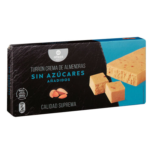 Turr&oacute;n crema de almendras sin az&uacute;car Calidad Suprema ALTEZA 200g image number