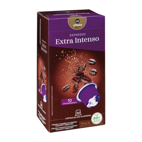 Caf&eacute; Espresso Extra intenso ALTEZA 20 c&aacute;psulas image number