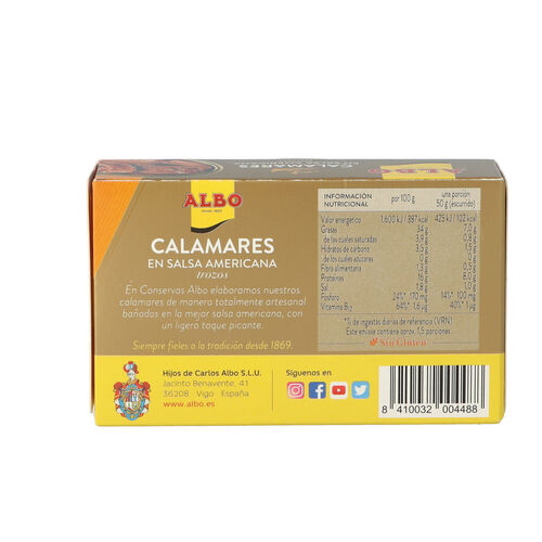 CALAMAR ALBO SALSA AMERICANA 112g image number