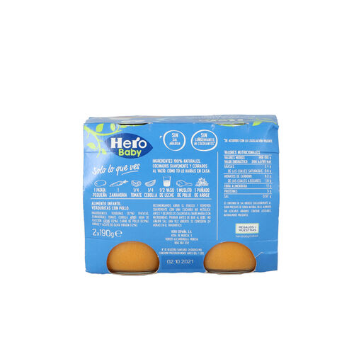 Buenas noches HERO pollo con verduritas 2x190g image number