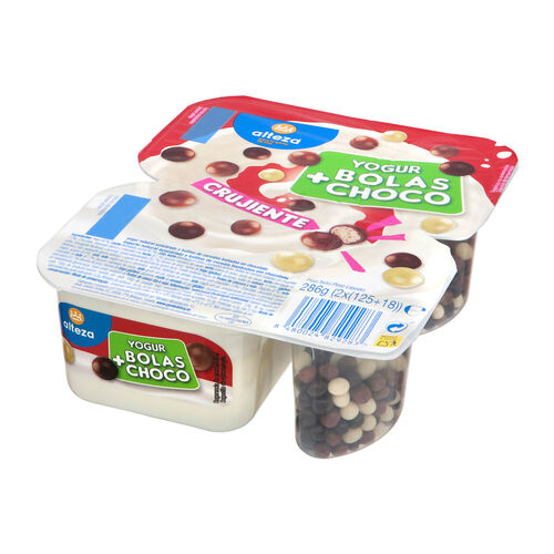 Yogur con bolas de chocolate ALTEZA 2x143g image number
