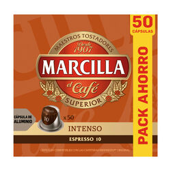 Caf&eacute; intenso MARCILLA 50 c&aacute;psulas