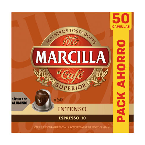 Caf&eacute; intenso MARCILLA 50 c&aacute;psulas image number
