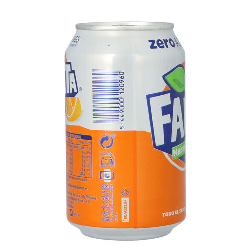 FANTA ZERO NARANJA LATA 33cl image number