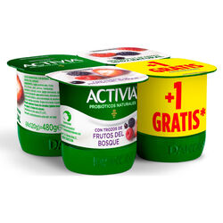 Yogur con frutas del bosque ACTIVIA 4x120g