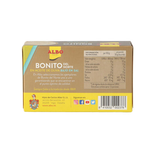 BONITO BAJO EN SAL ALBO 112g image number