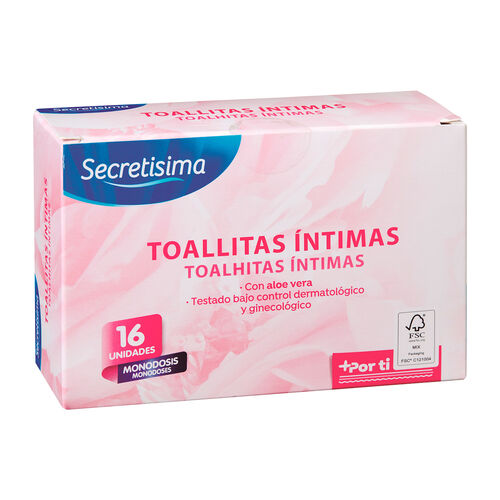 Toallitas intimas monodosis SECRETISIMA 16uds image number