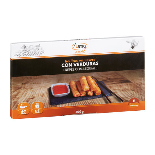 Rollitos de primavera con verduras congelados ARTIQ 300g image number
