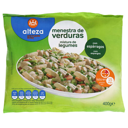MENESTRA DE VERDURAS CON ESPARRAGOS ALTEZA 400g image number