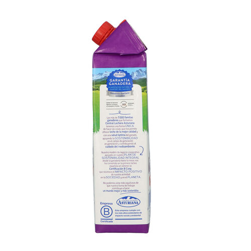 Leche sin lactosa entera Central Lechera ASTURIANA 1L image number