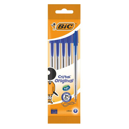BOLIGRAFO BIC AZUL BOLSA 5uds image number