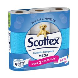 PAPEL HIGIENICO SCOTTEX MEGAROLLO 9 ROLLOS