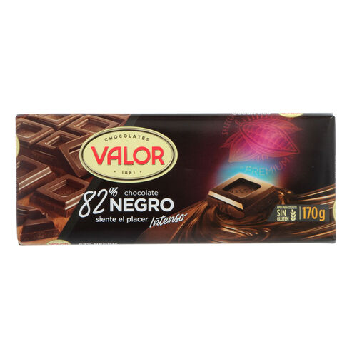 CHOCOLATE VALOR NEGRO 82% 170g image number