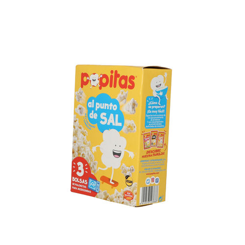 PALOMITAS CON SAL PARA MICROONDAS POPITAS 3x100g image number