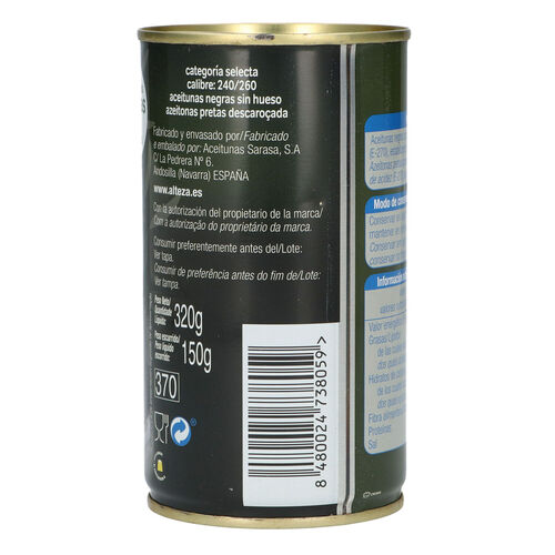 Aceituna negra ALTEZA sin hueso 350g image number
