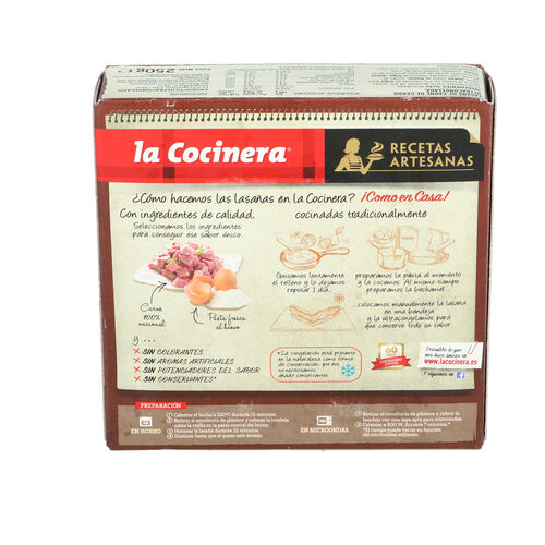 LASAÑA COCINERA BOLOÑESA PARA MICROHONDAS 280g image number