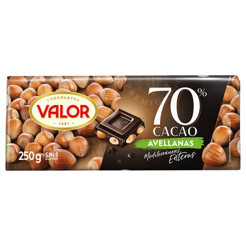 CHOCOLATE VALOR AVELLANA 70% 250g image number