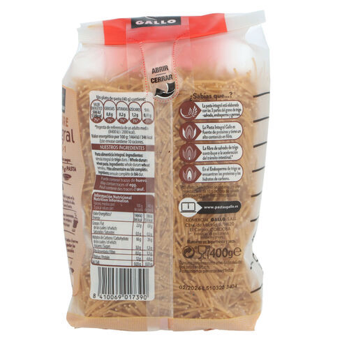 FIDEO INTEGRAL GALLO Nº1 400g image number