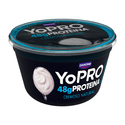 YOGUR CREMOSO NATURAL CON PROTEÍNAS YOPRO DANONE 480g image number
