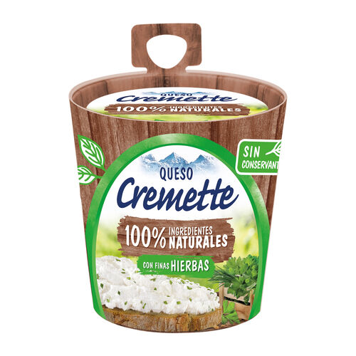 QUESO 100% NATURAL CON FINAS HIERBAS CREMETTE 150g image number