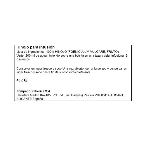 Infusi&oacute;n de hinojo ALTEZA 20uds image number