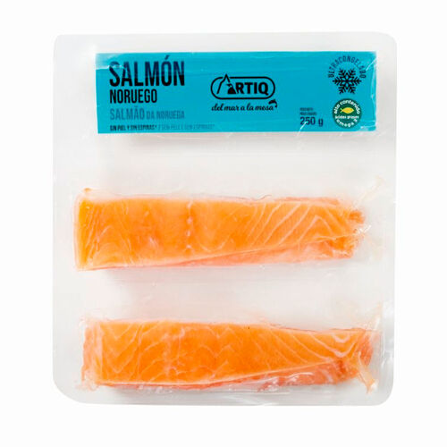 Lomos de salm&oacute;n noruego congelado ARTIQ 2x125g image number