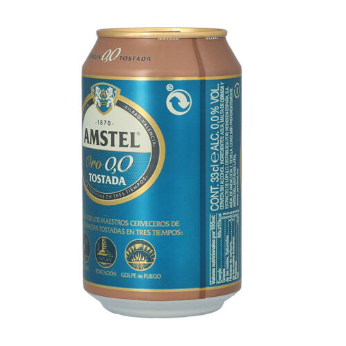 CERVEZA AMSTEL 0 TOSTADA 33cl image number