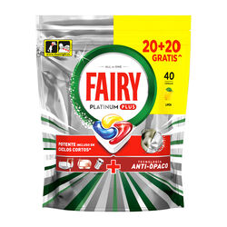 Lavavajillas Platinum Plus FAIRY 20+20 c&aacute;psulas