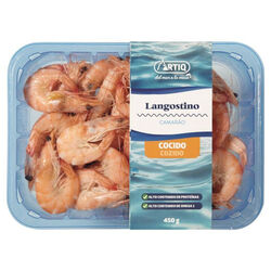 LANGOSTINO COCIDO 23/27 ARTIQ CONGELADO 450g