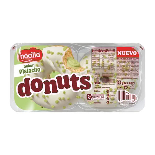 DONUTS NOCILLA sabor pistacho 2x63g image number