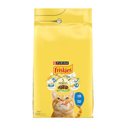 Comida seca para gato adulto con pescado Blanco y at&uacute;n pienso FRISKIES 4kg