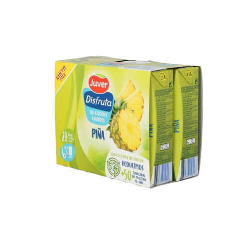 BEBIDA DE ZUMO DISFRUTA JUVER PIÑA PACK 6x200ml image number