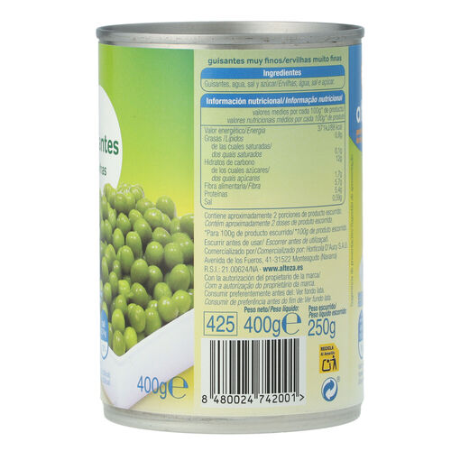 Guisantes ALTEZA 400g image number